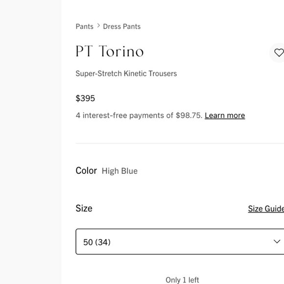 PT Torino Superslim Fit Pants Slacks Mens 50 US 34 Trousers Stretch Virgin Wool - Picture 8 of 13